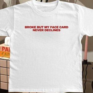 Face Card Baby Tee Funny 90s Iconic shirt Y2k Demure Clothing Cute Top shirt